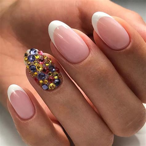 nude nails with rhinestones|41 Elegant Nail Designs with Rhinestones .